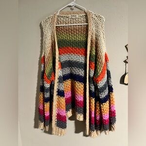 Listicle Oversized rainbow cardigan